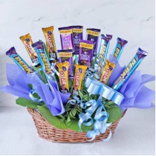 Mix Chocolate Arrangement in Basket