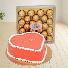 Heart Shape Cake & Rocher 