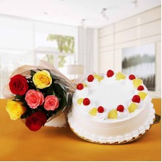 Pineapple Cake & Roses 