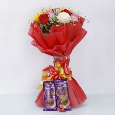 Mix Roses Bunch & Chocolate