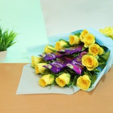 Yellow Rose With Chocolate