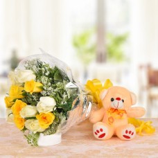 Mix Roses & Teddy