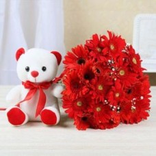 Gerbera With Teddy 