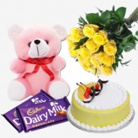 Special Chocolate Flower N Teddy Combo 