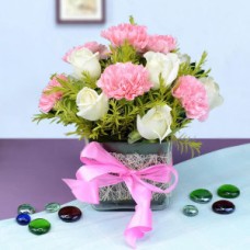 Roses & Carnation Arrangement