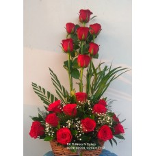 Red Roses Basket