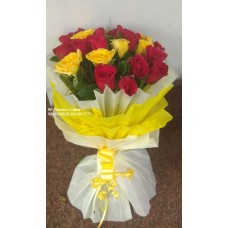 Red & Yellow Roses Bunch