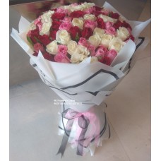 100 Mix Roses Bunch