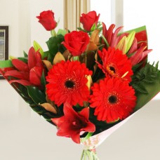 Red Mixed Flower Bouquet