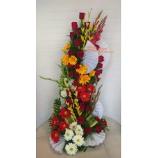 Mix Flowers Basket Arrangement