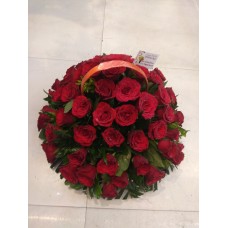 Red Rose Basket