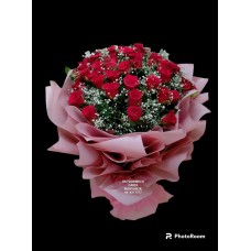 Red Roses Pink Paper