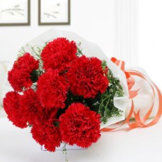 Red Carnations Bunch