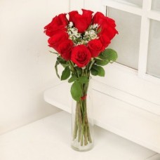 Red Roses In Vase