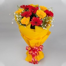 Red & Yellow Gerbera Bunch