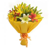 Colorful Lilies Bunch