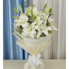 White Lilies Bunch