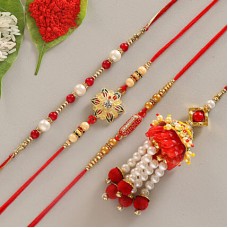 Dazzling Set of 4 Designer Rakhis