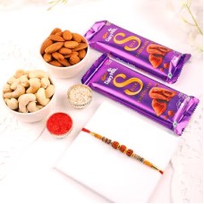 Rakhis With Chocolate Dry Fruits Combo