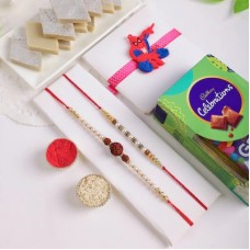 Joyful Rakhi Set with Sweet Treats