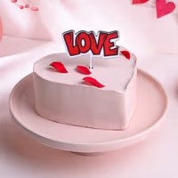 Love Topper With Heart Cake