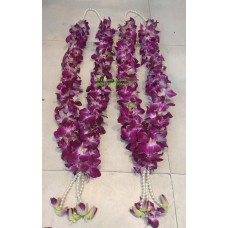 Wedding Purple Orchid Mala