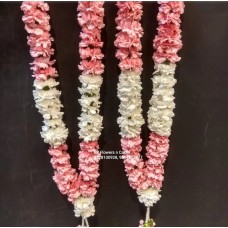 Pink & White Carnation Mala