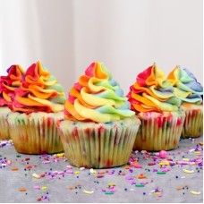 Colorful Rainbow Cupcake