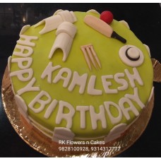 Cricket Theme Pineapple cake