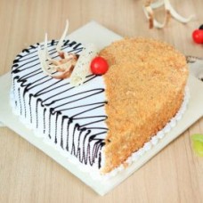 Butter Scotch Heart Shape Cake