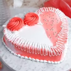 Heart Shape Strawberry Cake