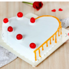 Heart Shape Vanilla Cake