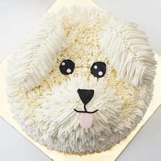 Adorable Pup Cream Cake 