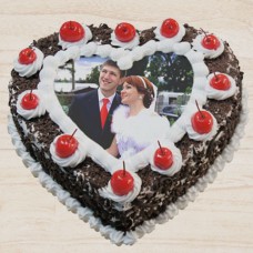 Heart Shape Photo Cake 1 Kg.