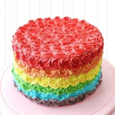 Rainbow Rose Cake 