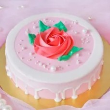 Pink Rose Chocolate Cake