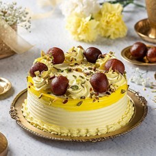 Gulab Jamun Vanilla Cake