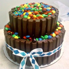 2 Tier Kitkat Gems Cake