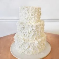 3 Tier Snowflake Cream Cake 