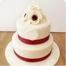 2 Tier Ruby Wedding  Cake (3.5 Kg)