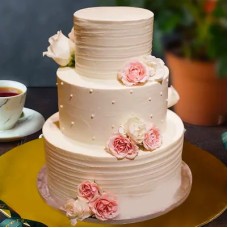 Tier Floral  Wedding Cake