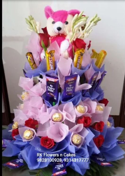 Mix Flower & Chocolate Basket