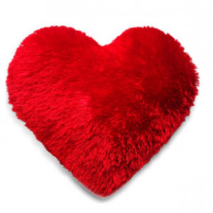 Heart Shaped Fur Cushion 