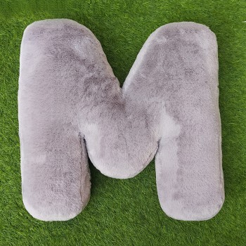 Grey Alphabet Soft Cushion