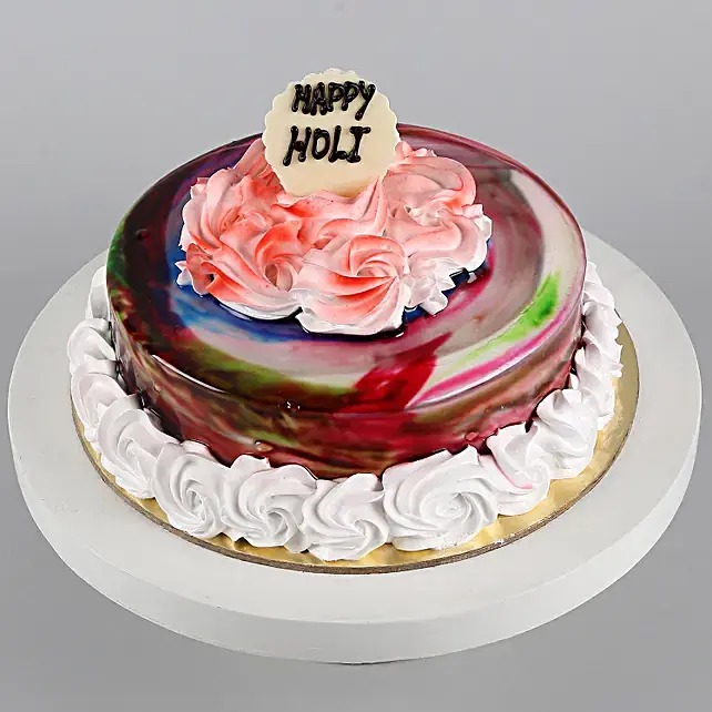 Happy Holi Chocolate Cake – RainbowsnRibbons | Cake delivery in Jammu
