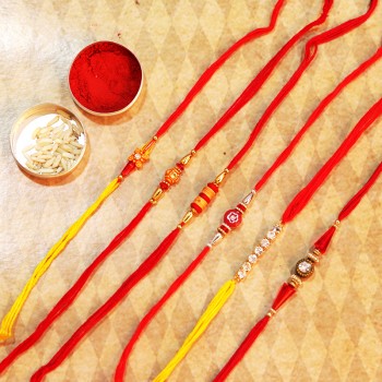 Set Of 6 Designer Rakhis