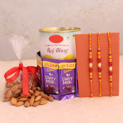 Set Of 3 Rakhi Combo