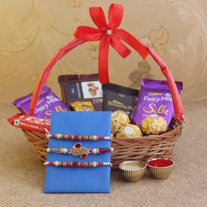 Chocolate Basket With Rakhi