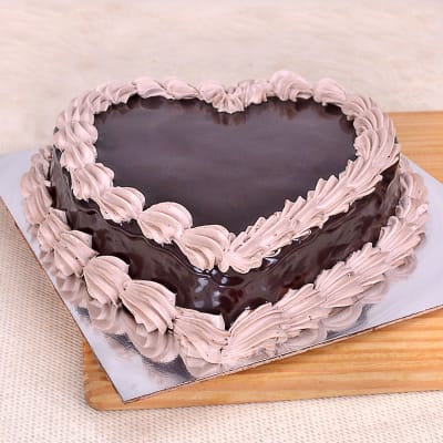 Truffle-Topped Heart Cake - SugarHero
