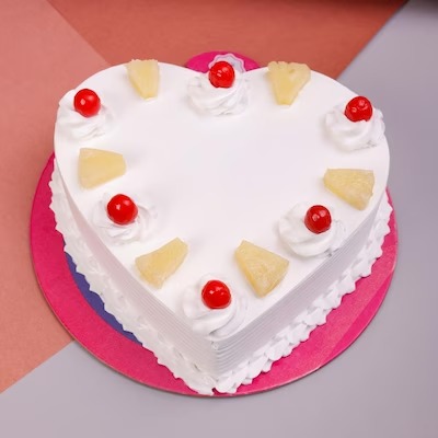 new trick pineapple heart shape cake Amazing pineapple cake decoration cake  recipe pineapple cake - YouTube